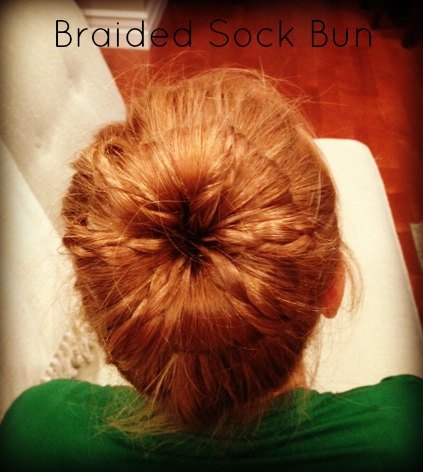 braided sock bun
