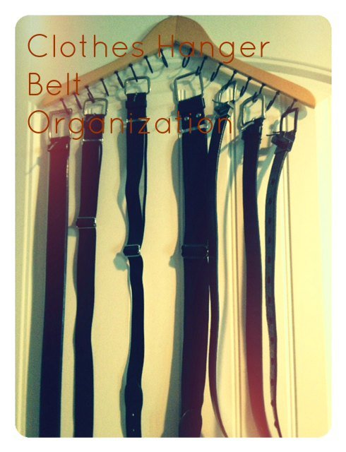 Clothes Hanger Belt Organization