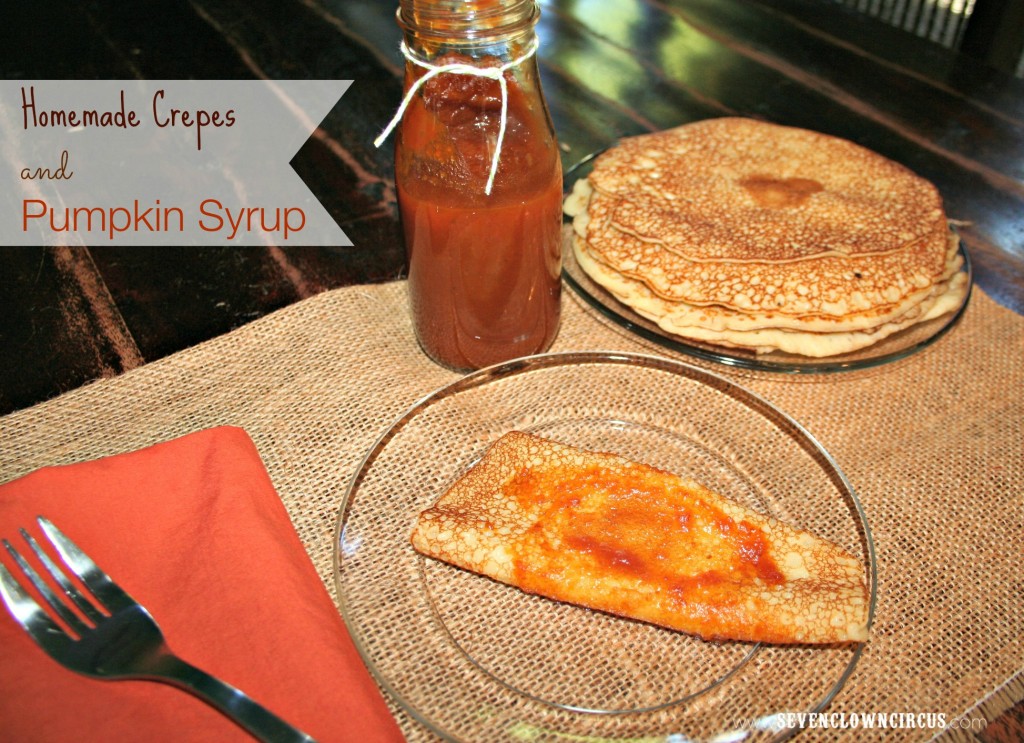 pumpkin crepes and syrup